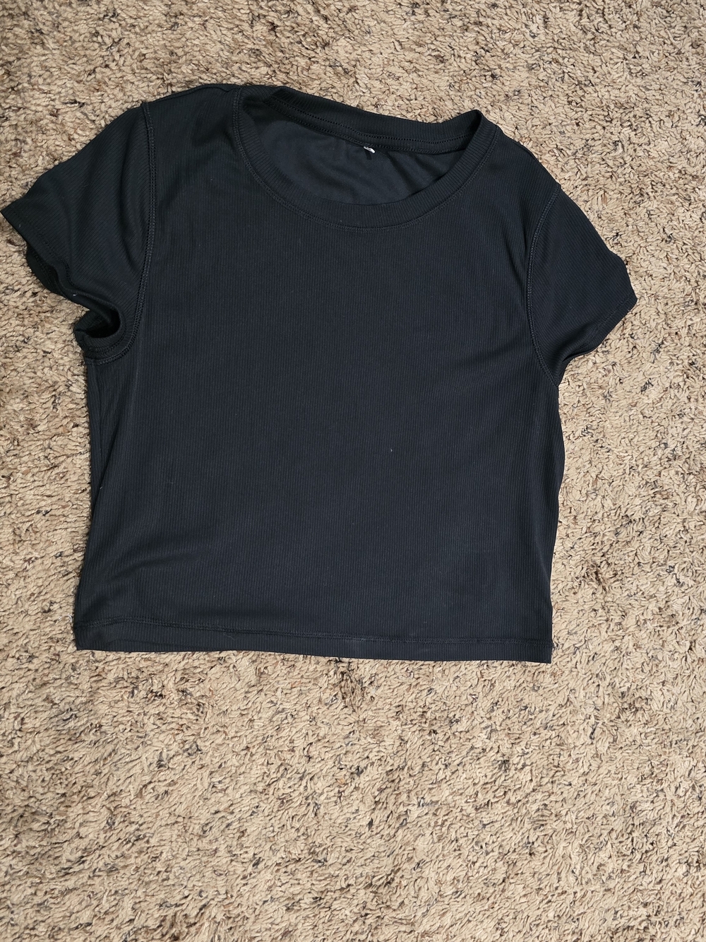 CALIA by Carrie Underwood Black Ribbed Crop Top
